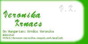 veronika krnacs business card